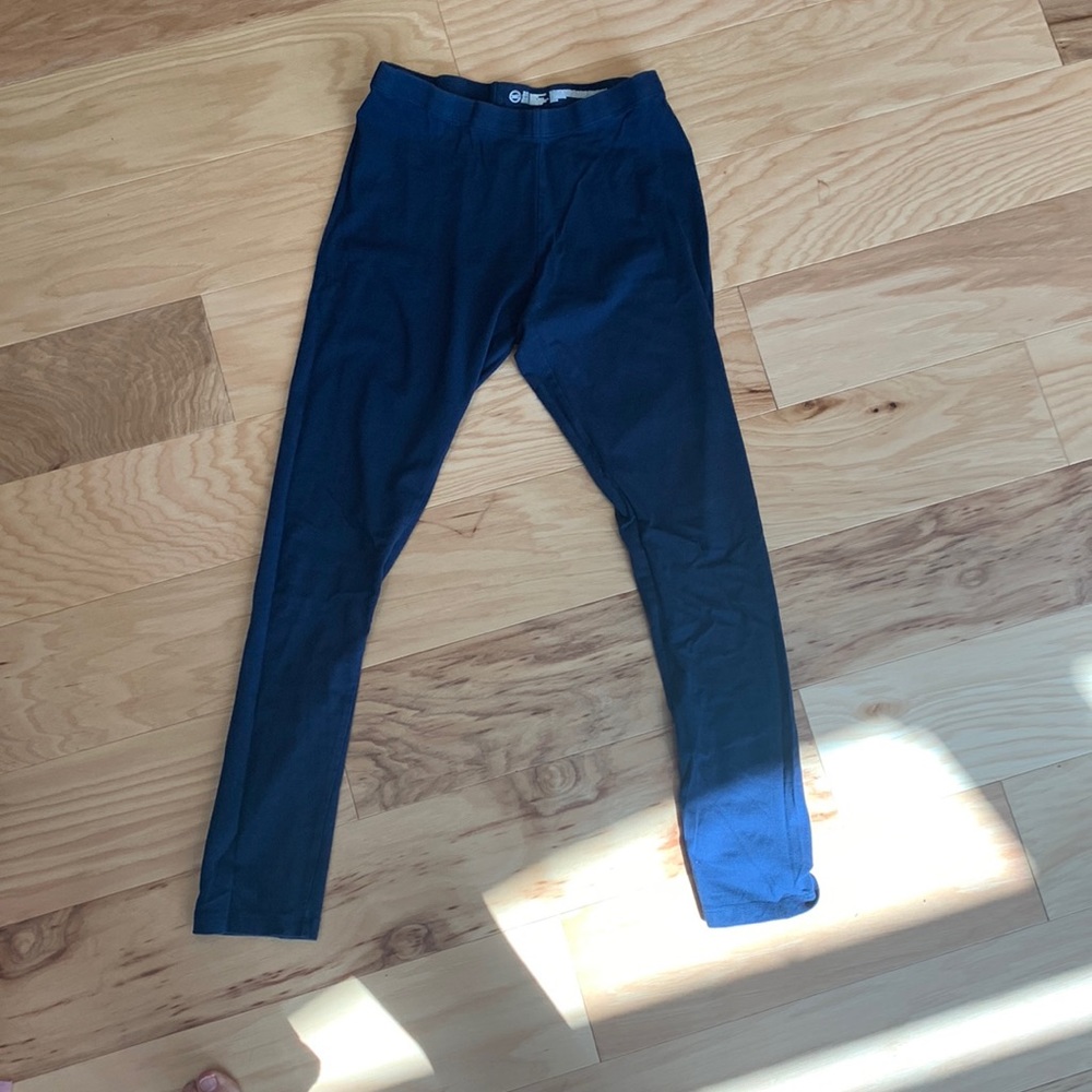 simple navy blue leggings for girls